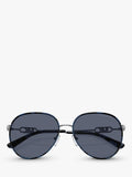 Michael Kors round sunglasses silver/blue tortoise 58mm, imported from the UK