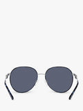Michael Kors round sunglasses silver/blue tortoise 58mm, imported from the UK