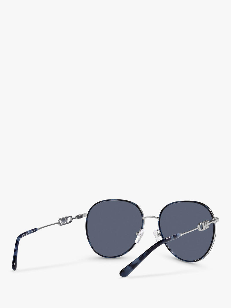 Michael Kors round sunglasses silver/blue tortoise 58mm, imported from the UK