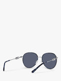 Michael Kors round sunglasses silver/blue tortoise 58mm, imported from the UK