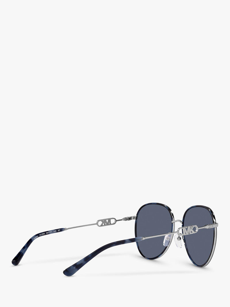Michael Kors round sunglasses silver/blue tortoise 58mm, imported from the UK