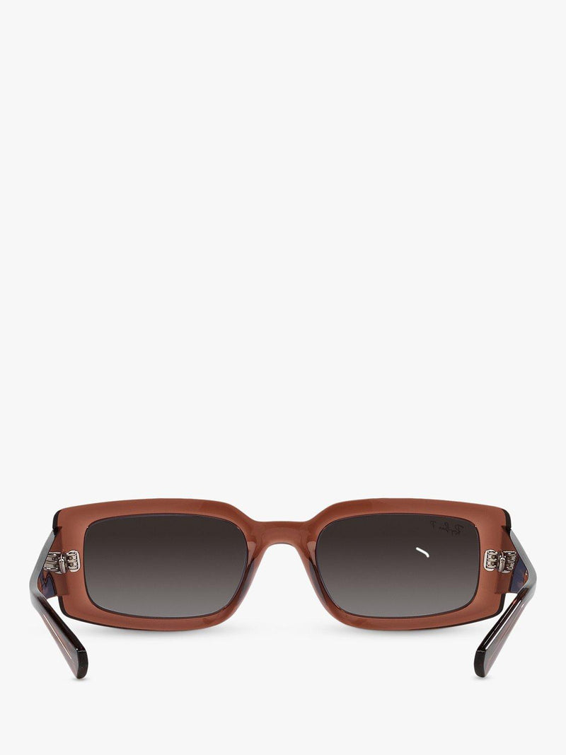 Ray-Ban Kiliane polarised rectangular sunglasses transparent brown (British brand)