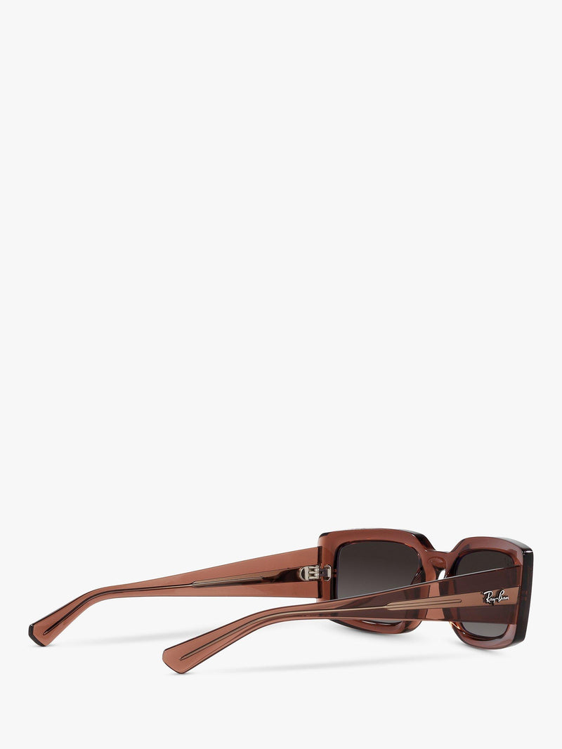 Ray-Ban Kiliane polarised rectangular sunglasses transparent brown (British brand)