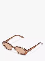 John Lewis Le Specs Women's Outta Love Oval Sunglasses Tan/Beige- Buy online at McGrocer