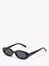 John Lewis Le Specs Outta Love Oval Sunglasses, Black/Grey- Buy online at McGrocer