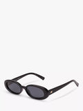 Le Specs Outta Love oval sunglasses black grey, imported from the UK