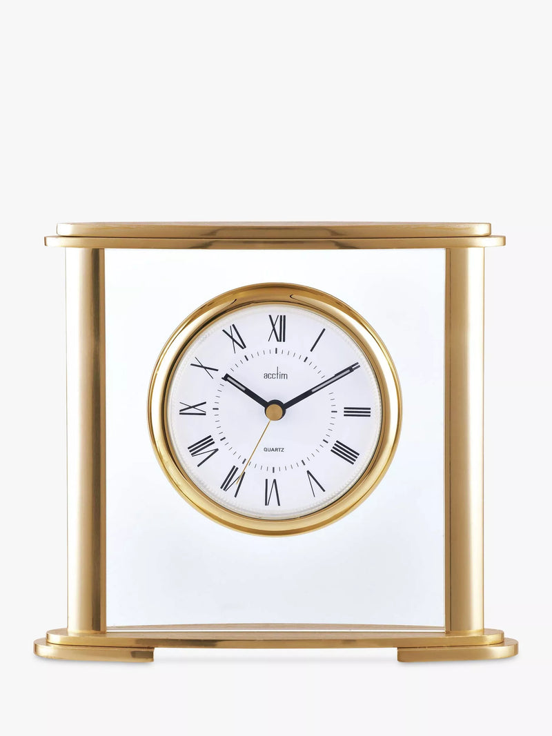 Acctim Colgrove Roman numeral mantel clock gold, UK version