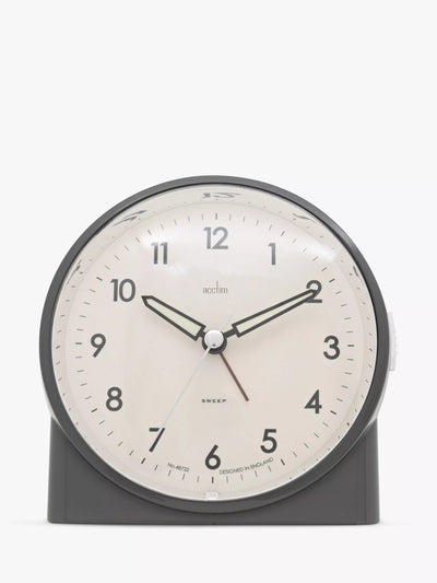 John Lewis Acctim Grace Non-Ticking Sweep Analogue Alarm Clock - Kjøp online hos McGrocer
