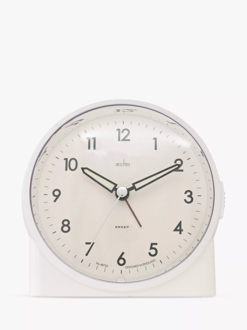 Acctim Grace Non-Ticking Sweep alarm clock - British product