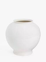 John Lewis John Lewis Wave Glazed Stoneware Urn Vase Cream H24.5cm- Buy online at McGrocer