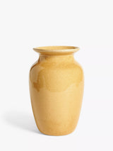 John Lewis John Lewis Reactive Glaze Stoneware Urn Vase Yellow 26.5cm- Buy online at McGrocer