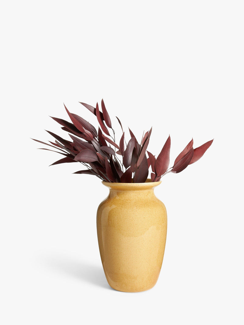 John Lewis stoneware urn vase yellow 26.5cm - British product