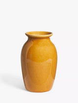 John Lewis John Lewis Reactive Glaze Stoneware Urn Vase Yellow 19cm- Buy online at McGrocer