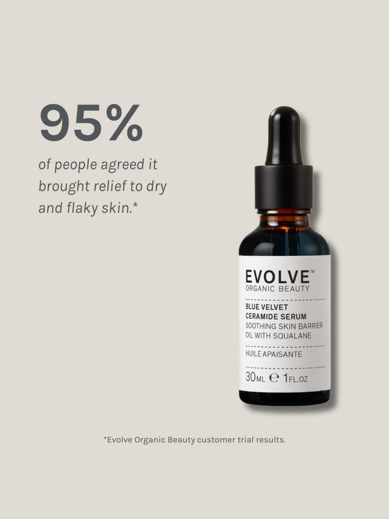 Evolve Organic Beauty Blue Velvet Ceramide serum 10ml, imported from the UK