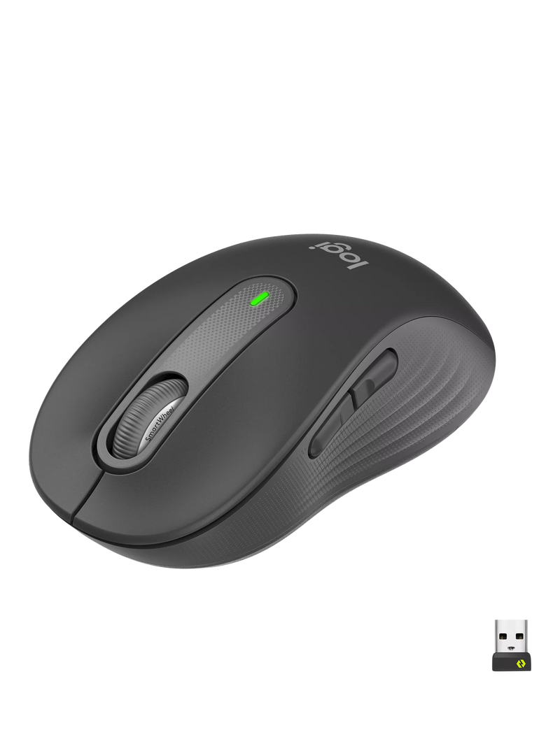 Logitech Signature M650 graphite wireless mouse (British brand)