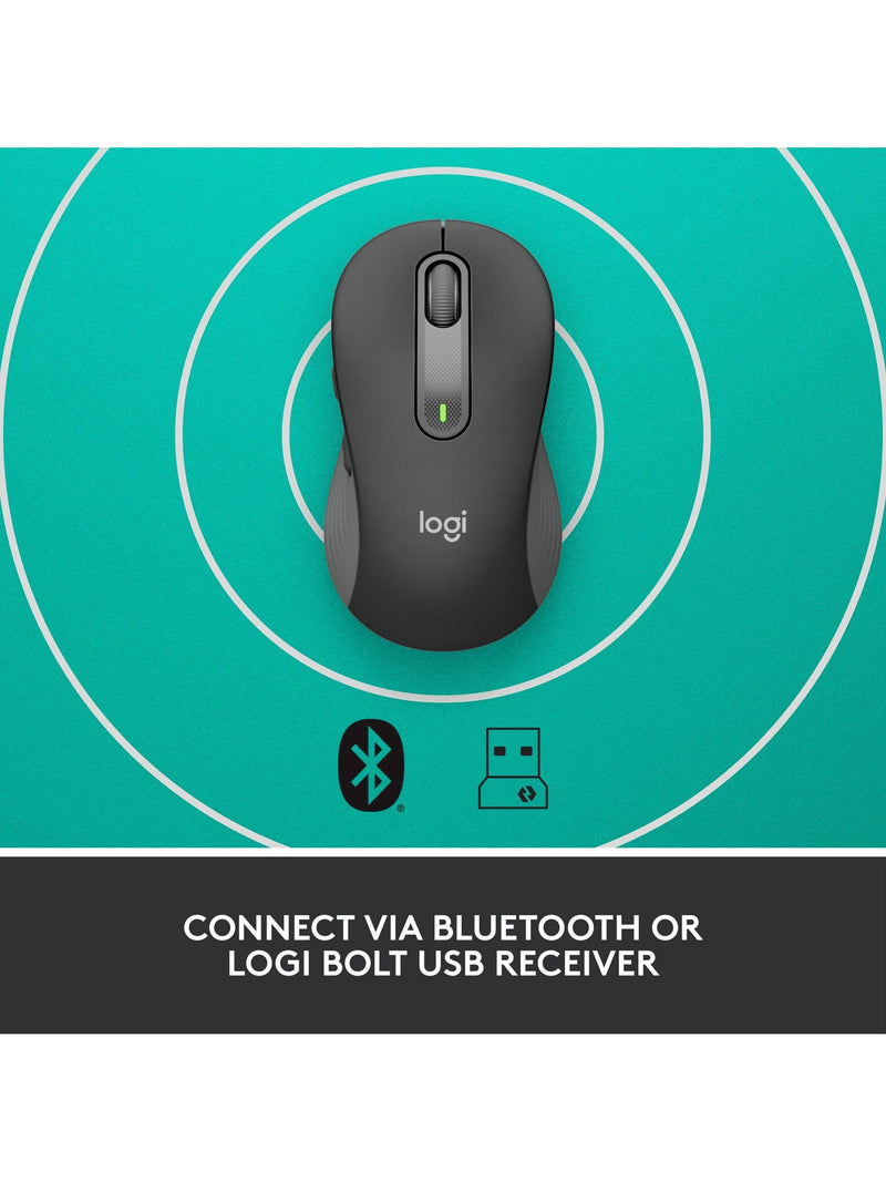 Logitech Signature M650 graphite wireless mouse (British brand)