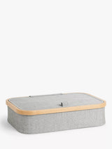John Lewis John Lewis Bamboo Rim Divided Storage Basket, H9.3 x W38 x D26cm- Buy online at McGrocer