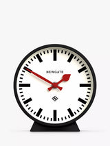 John Lewis Newgate Clocks Railway Silent Sweep Round Analogue Mantel Clock, Black- Buy online at McGrocer