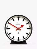 Newgate Clocks silent sweep mantel clock black round - British product