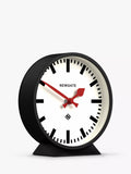 Newgate Clocks silent sweep mantel clock black round - British product