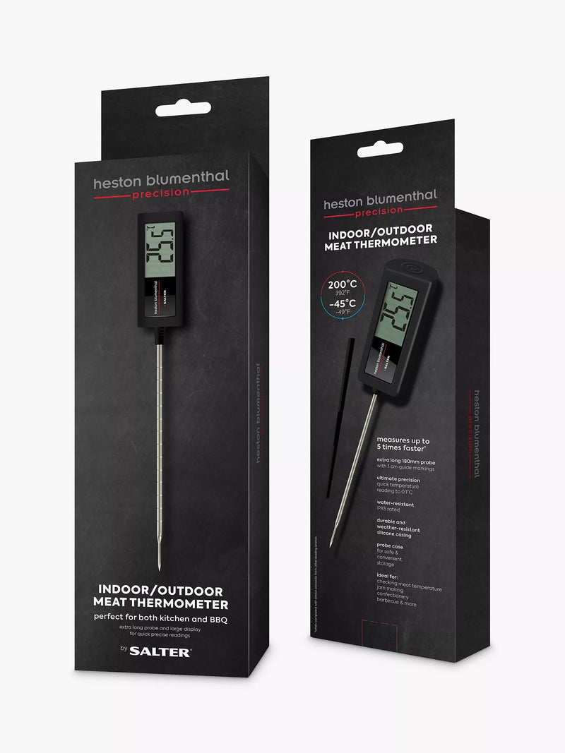 Salter precision 2-in-1 meat thermometer with long probe - British product