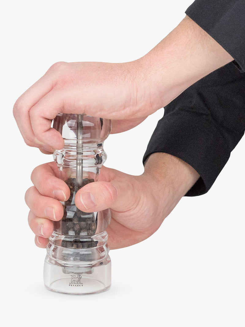 Peugeot acrylic salt and pepper mills set 18cm (British brand)