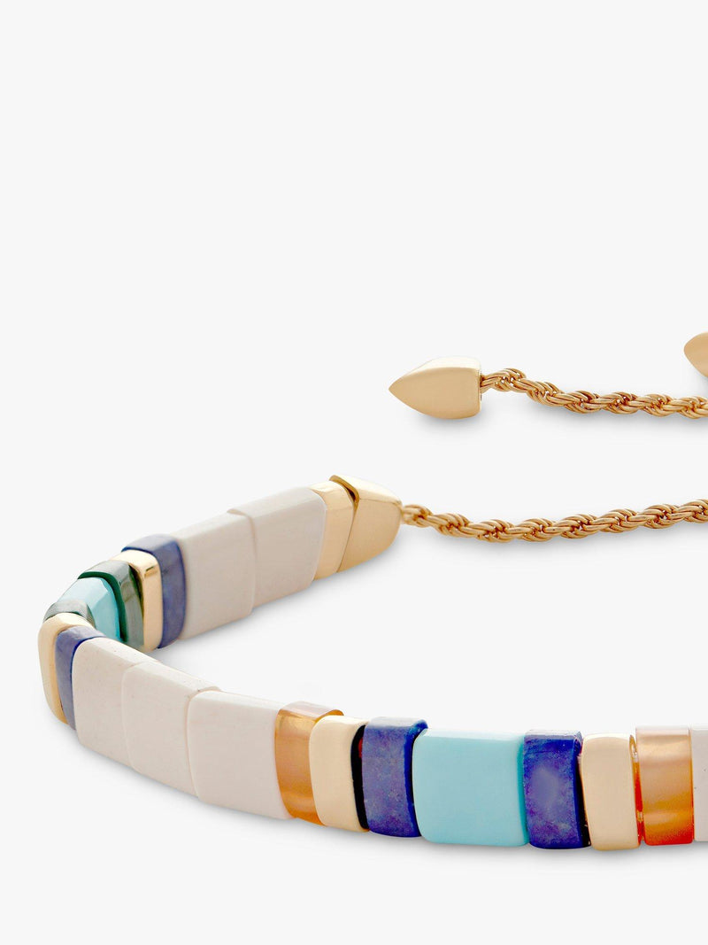 Monica Vinader Delphi Jasper gemstone bracelet 11cm gold, imported from the UK