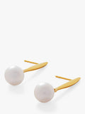 Monica Vinader pearl drop earrings gold 3.5cm, imported from the UK