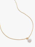 Monica Vinader Nura round pearl pendant charm gold plated, UK version