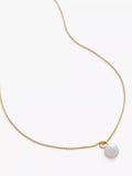 Monica Vinader Nura round pearl pendant charm gold plated, UK version