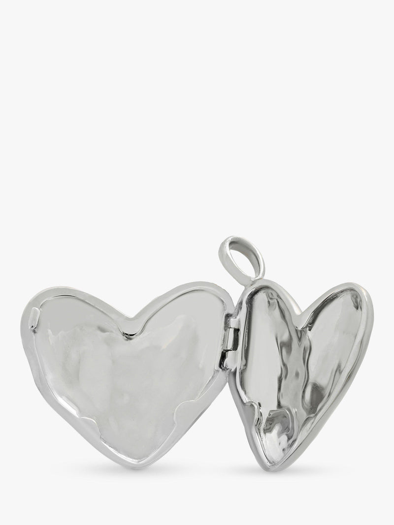Monica Vinader heart locket charm sterling silver (British brand)