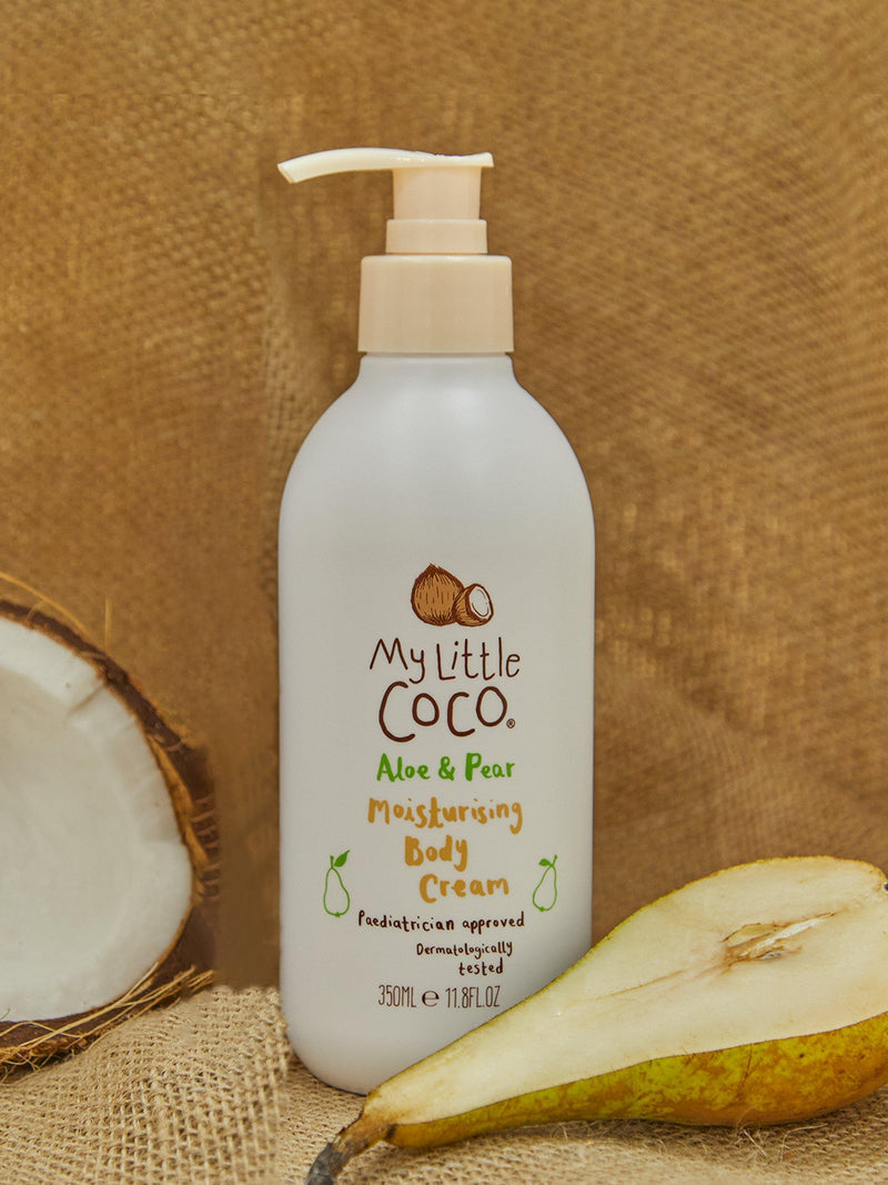My Little Coco Aloe & Pear Baby Body Cream 350ml, imported from the UK