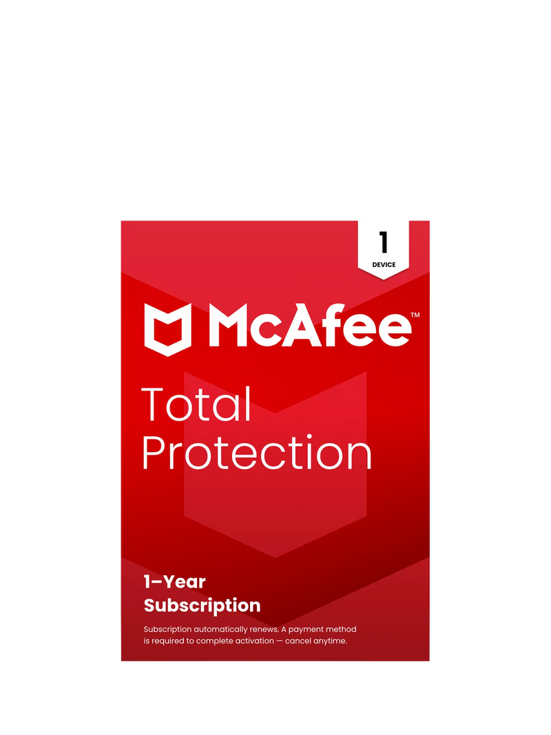 McAfee Total Protection antivirus for 1 device, UK version