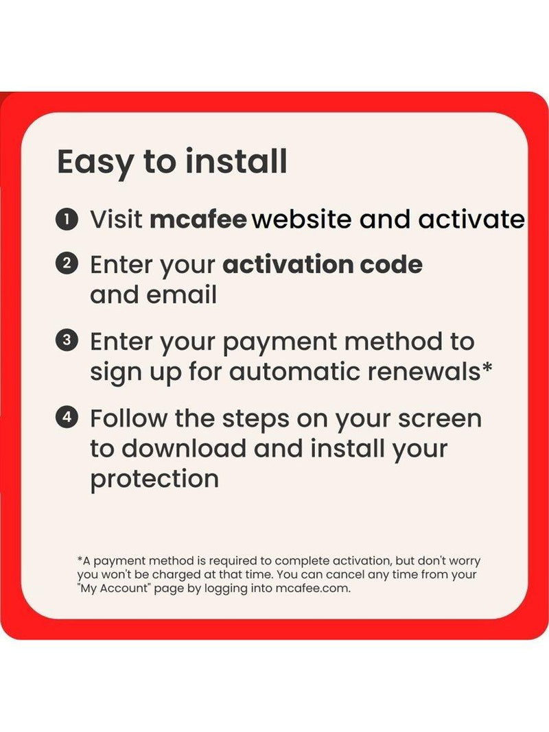 McAfee Total Protection antivirus for 1 device, UK version