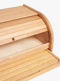 John Lewis beech wood bread bin with roll top - British product