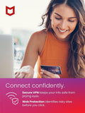 McAfee antivirus subscription unlimited devices 1 year (British brand)