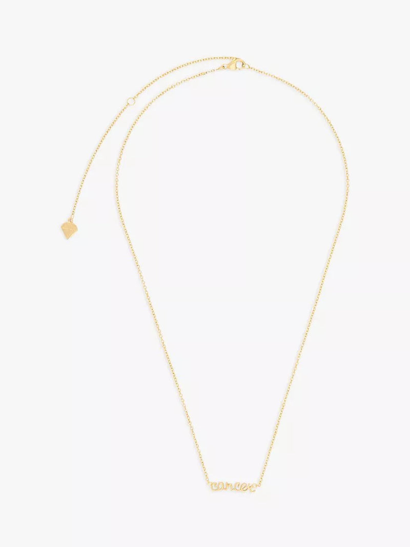 Wanderlust + Co Zodiac chain necklace gold plated brass pendant - British product