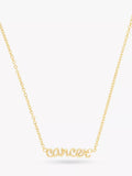 Wanderlust + Co Zodiac chain necklace gold plated brass pendant - British product