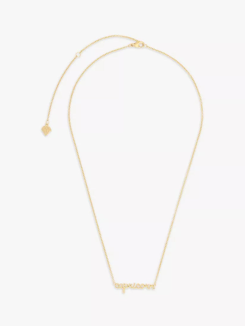 Wanderlust + Co Zodiac Chain Necklace, Capricorn