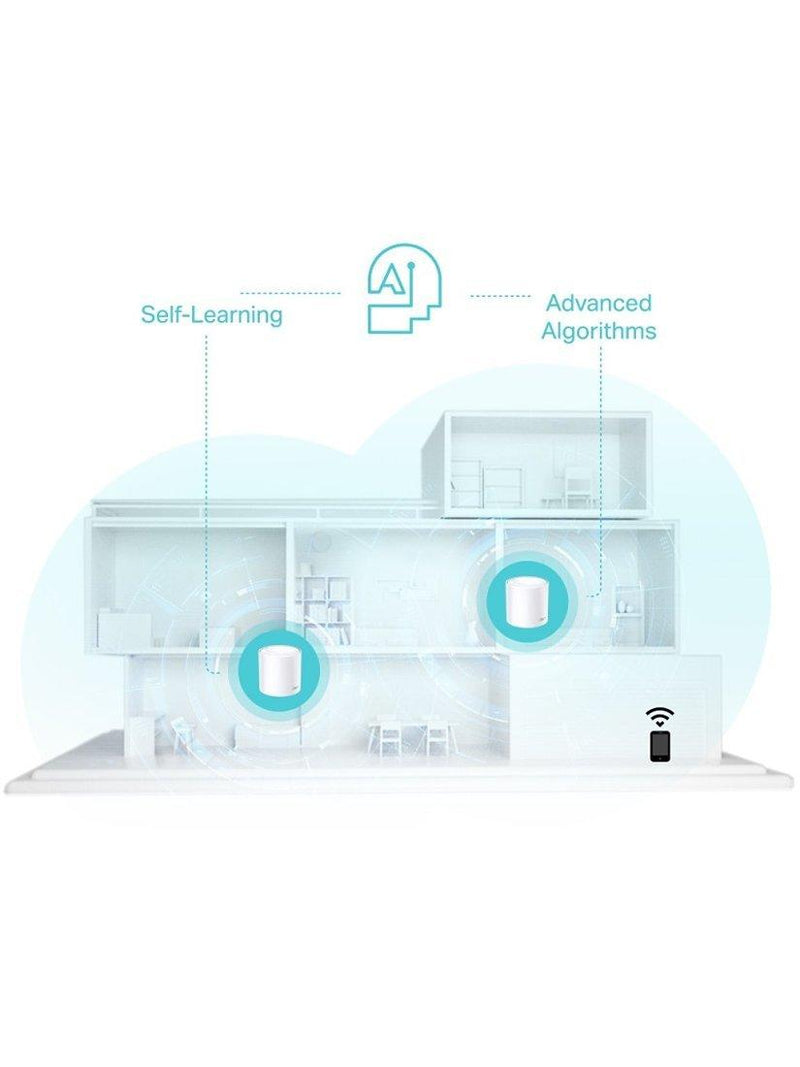 نظام شبكة Wi-Fi المنزلية بالكامل TP-Link Deco X50 عبوة من 3، إصدار المملكة المتحدة