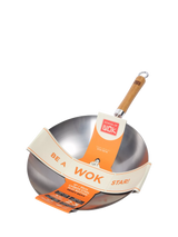 John Lewis School Of Wok Heavy Duty Uncoated Carbon Steel Wok 30cm- Buy online at McGrocer