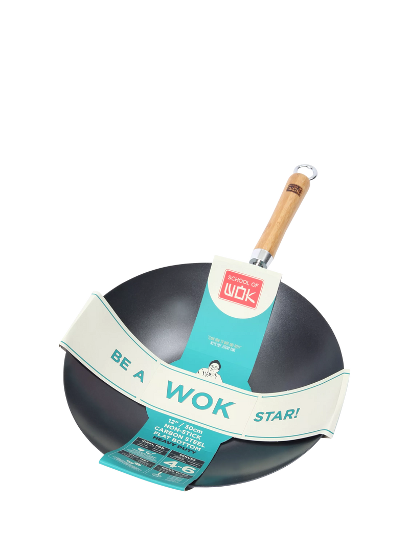 School Of Wok carbon steel non-stick wok 30cm (British brand)