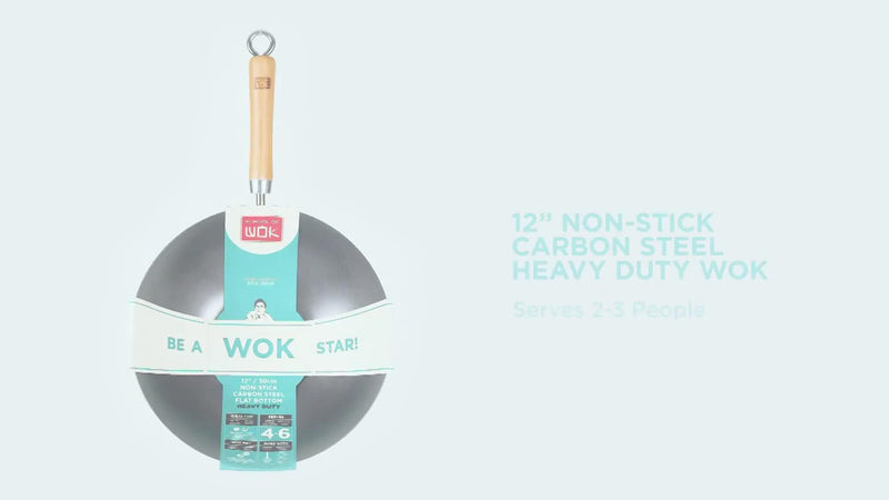 School Of Wok carbon steel non-stick wok 30cm (British brand)