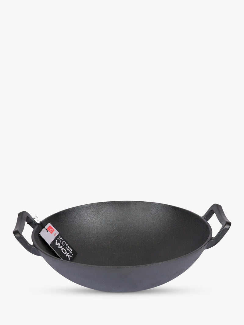 School Of Wok pre-seasoned cast iron wok 30cm, UK version