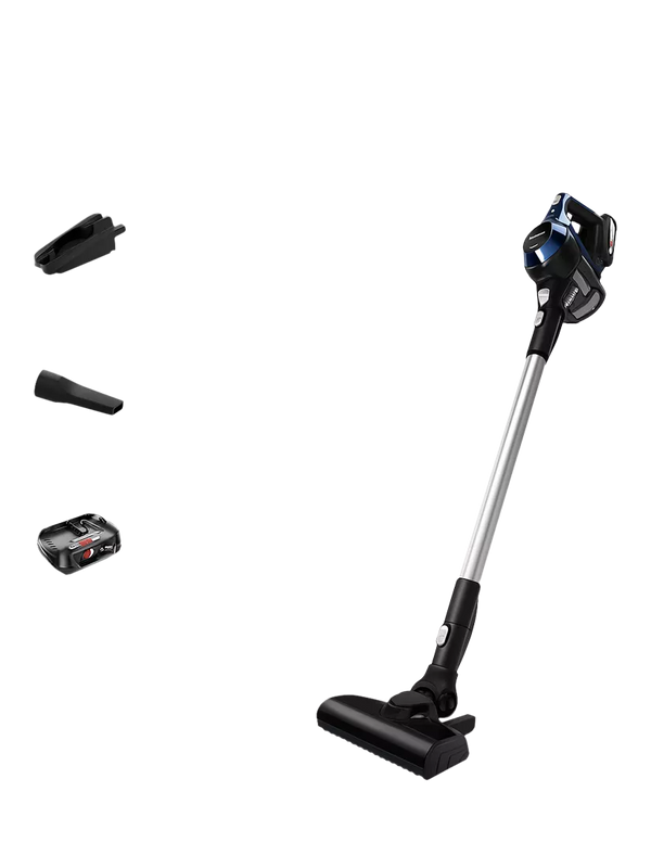 Lightweight 18V Cordless Handstick Vacuum Cleaner with 2.5Ah Battery and 0.3L Dust Box, Blue