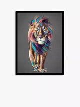 John Lewis John Lewis Louise Luton 'Pride' Lion Framed Print, 104.5 x 74.5cm, Multi- Buy online at McGrocer