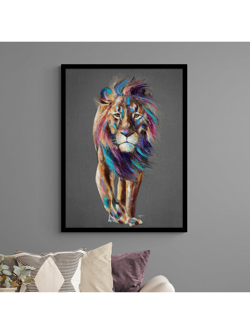 John Lewis 'Pride' lion framed print 104.5x74.5cm (British brand)