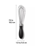 OXO Good Grips mini stainless steel whisk, imported from the UK