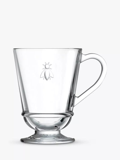 John Lewis Bee Design Glass Coffee Mug 280ml Clear- Buy online at McGrocer