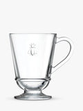 La Rochère bee design glass coffee mug 280ml clear, UK version